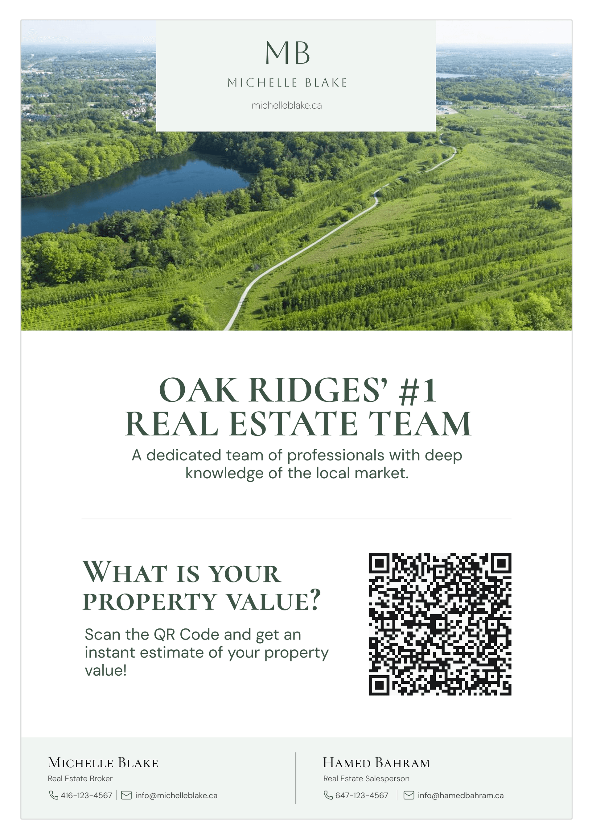 FarmKit sample flyer front page with local market update